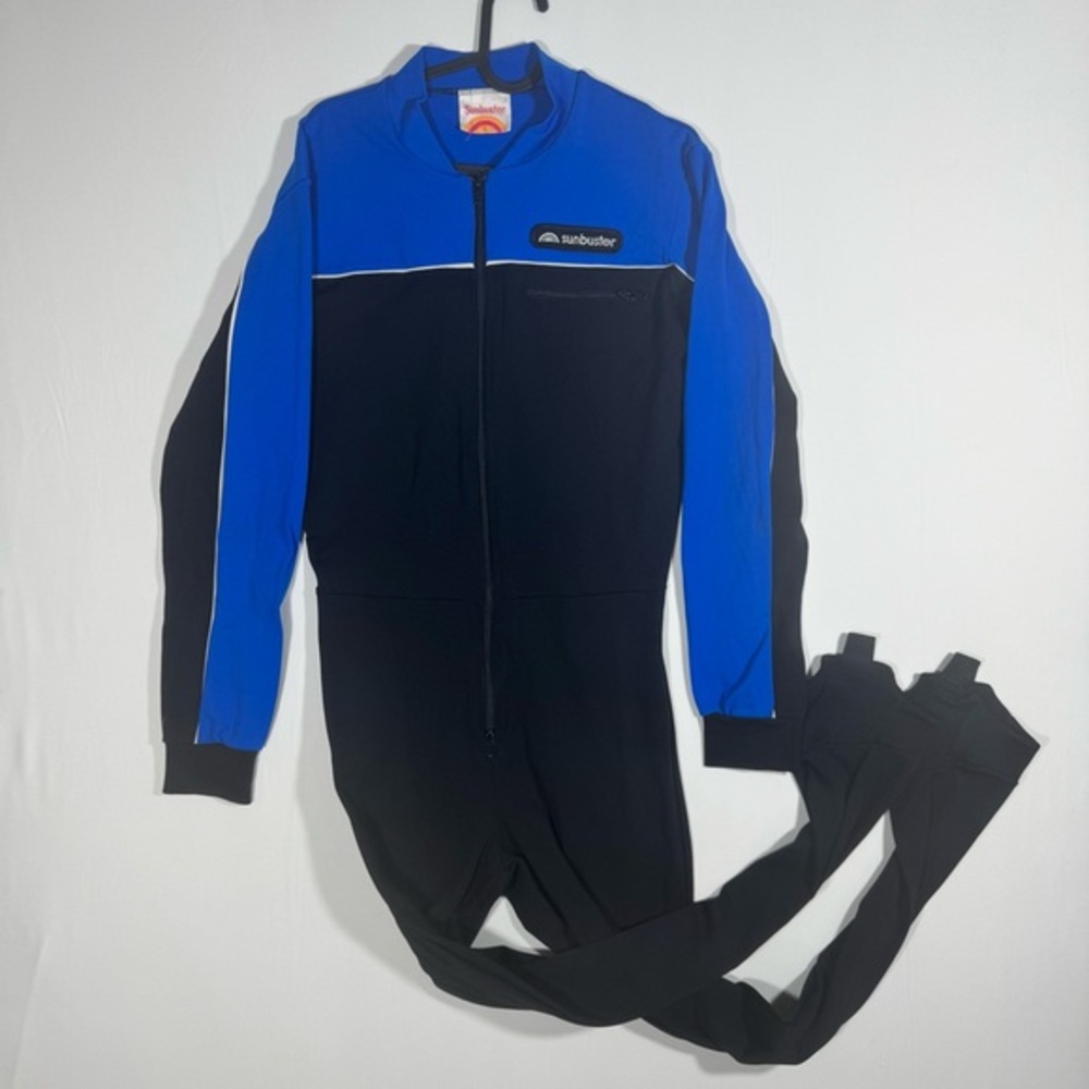 Vintage Sunbuster Womenās Full Body Jumpsuit 70s 80s Nylon Ski Cycling Racingā M